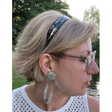SERRE-TÊTE PM onyx - Francine BRAMLI Paris
