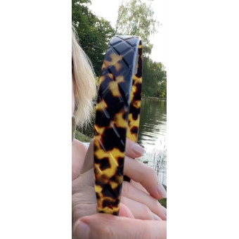 SERRE-TÊTE PM couleur écaille Tokyo matelassé - Francine BRAMLI Paris