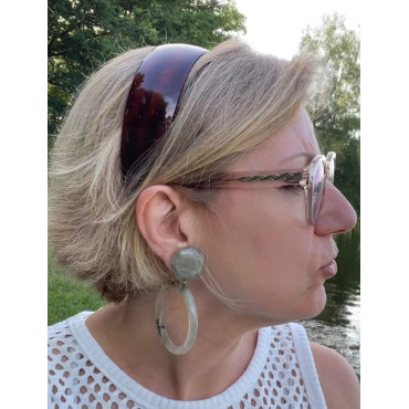 SERRE-TÊTE GM couleur écaille Ambre - Francine BRAMLI Paris