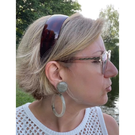 SERRE-TÊTE GM couleur écaille Ambre - Francine BRAMLI Paris