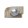 Bague CLOTILDE dorée, Perle nacrée - Francine BRAMLI Paris