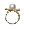 Bague CLOTILDE dorée, Perle nacrée - Francine BRAMLI Paris