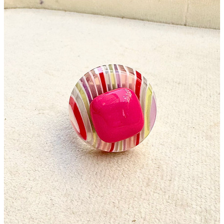 BAGUE RÉSINE Réglable - Francine BRAMLI Paris
