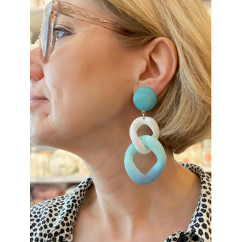 KEREN Maillons Bleu blanc - Francine BRAMLI Paris