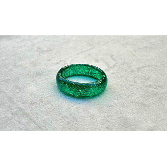 BAGUE Résine & Strass Taille 60 - Francine BRAMLI Paris