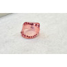 BAGUE Résine & Strass Taille 60 - Francine BRAMLI Paris