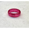 BAGUE Résine & Strass Taille 60 - Francine BRAMLI Paris