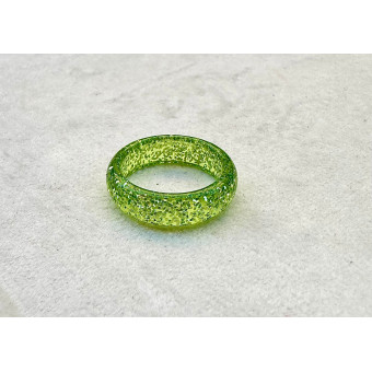 BAGUE Résine & Strass Taille 60 - Francine BRAMLI Paris