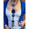 Collier CRAVATE Bleu marine - Francine BRAMLI Paris