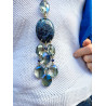 Collier CRAVATE Bleu marine - Francine BRAMLI Paris