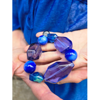 Bracelet GALAXY Bleu vif - Francine BRAMLI Paris