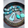 Collier CRAVATE Bleu Turquoise Tr - Francine BRAMLI Paris