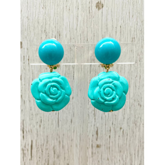 FLOWER Turquoise - Francine BRAMLI Paris