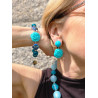 FLOWER Turquoise - Francine BRAMLI Paris
