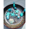 Collier CRAVATE Bleu Turquoise Tr - Francine BRAMLI Paris