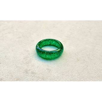 BAGUE Résine & Strass Taille 54 - Francine BRAMLI Paris