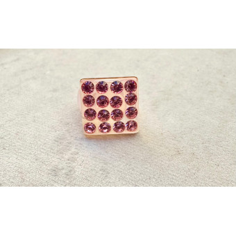 BAGUE Résine & Strass Taille 54 - Francine BRAMLI Paris