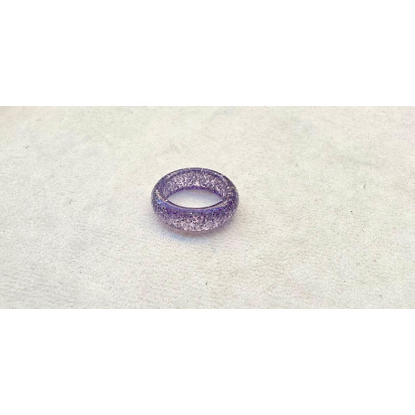BAGUE Résine & Strass Taille 54 - Francine BRAMLI Paris