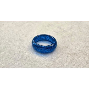 BAGUE Résine & Strass Taille 54 - Francine BRAMLI Paris