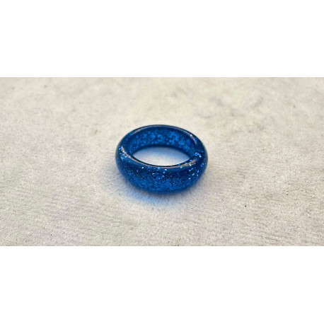 BAGUE Résine & Strass Taille 54 - Francine BRAMLI Paris