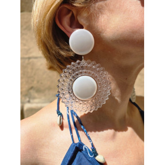 TAÏNA blanc & transparent - Francine BRAMLI Paris