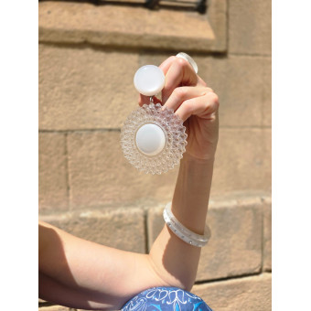 TAÏNA blanc & transparent - Francine BRAMLI Paris