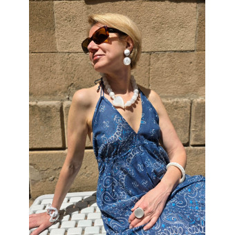DISCO Blanc irisé - Francine BRAMLI Paris