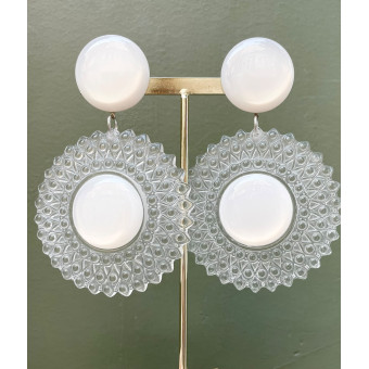 TAÏNA blanc & transparent - Francine BRAMLI Paris