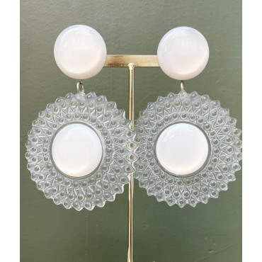 TAÏNA blanc & transparent - Francine BRAMLI Paris