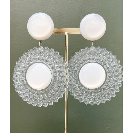 TAÏNA blanc & transparent - Francine BRAMLI Paris