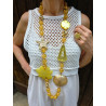 Sautoir FLOR Jaune Doré - Francine BRAMLI Paris Collier