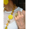 Sautoir FLOR Jaune Doré - Francine BRAMLI Paris Collier