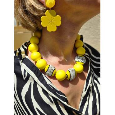 Collier OCTAVE Jaune - Francine BRAMLI Paris