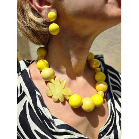 Collier FLAVIO Jaune  - Francine BRAMLI Paris