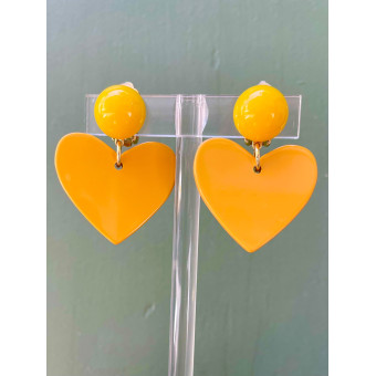 LOVE coeur jaune - Francine BRAMLI Paris