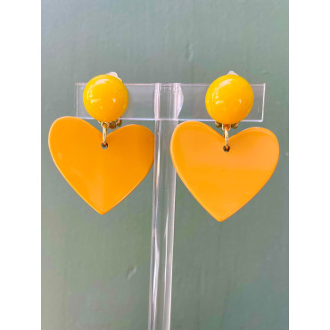 LOVE coeur jaune - Francine BRAMLI Paris