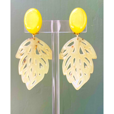 FEUILLE Jaune - Francine BRAMLI Paris