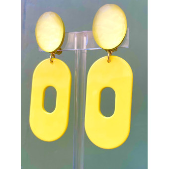 LILOU Jaune Cabochon givré - Francine BRAMLI Paris