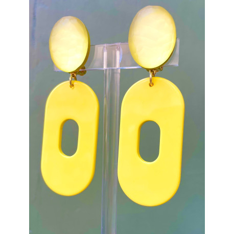 LILOU Jaune Cabochon givré - Francine BRAMLI Paris