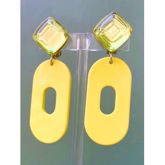 LILOU Jaune Cabochon miroir - Francine BRAMLI Paris
