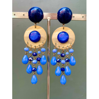 PAMPILLE bleu doré - Francine BRAMLI Paris