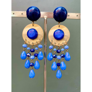 PAMPILLE bleu doré - Francine BRAMLI Paris