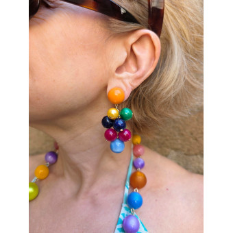 GRAPPE multicolore - Francine BRAMLI Paris