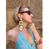 ASTERIA miroir orange vert - Francine BRAMLI Paris