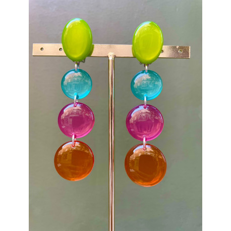 CRISTALLINE vert bleu rose orange - Francine BRAMLI Paris