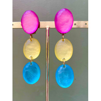 JUDY rose jaune bleu - Francine BRAMLI Paris