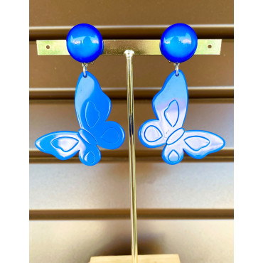 PAPILLON bleu - Francine BRAMLI Paris