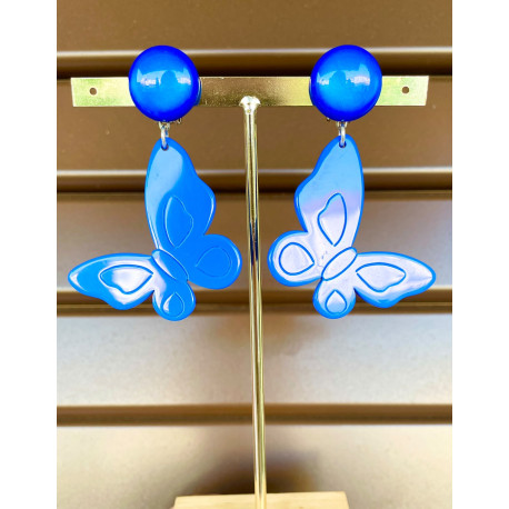 PAPILLON bleu - Francine BRAMLI Paris