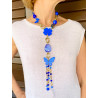 Collier CRAVATE Bleu Papillon - Francine BRAMLI Paris