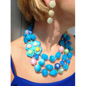 Collier RENATO Bleu - Francine BRAMLI Paris